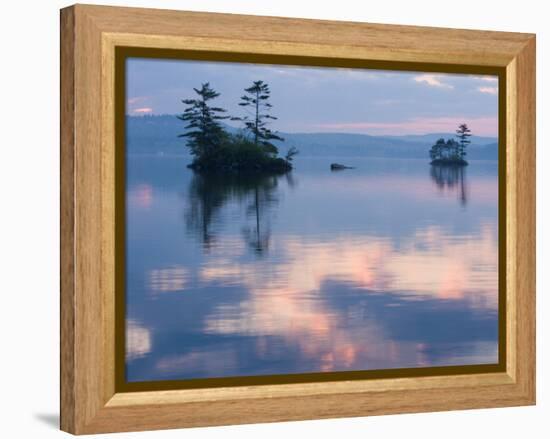 Dawn on Lake Winnepesauke, Moultonboro Neck, Moultonboro, New Hampshire, USA-Jerry & Marcy Monkman-Framed Premier Image Canvas