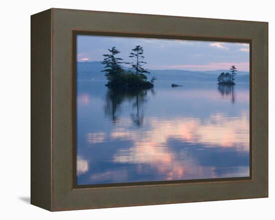 Dawn on Lake Winnepesauke, Moultonboro Neck, Moultonboro, New Hampshire, USA-Jerry & Marcy Monkman-Framed Premier Image Canvas