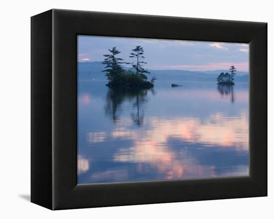 Dawn on Lake Winnepesauke, Moultonboro Neck, Moultonboro, New Hampshire, USA-Jerry & Marcy Monkman-Framed Premier Image Canvas