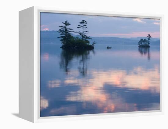 Dawn on Lake Winnepesauke, Moultonboro Neck, Moultonboro, New Hampshire, USA-Jerry & Marcy Monkman-Framed Premier Image Canvas