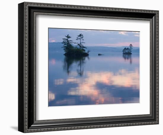 Dawn on Lake Winnepesauke, Moultonboro Neck, Moultonboro, New Hampshire, USA-Jerry & Marcy Monkman-Framed Photographic Print