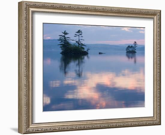 Dawn on Lake Winnepesauke, Moultonboro Neck, Moultonboro, New Hampshire, USA-Jerry & Marcy Monkman-Framed Photographic Print