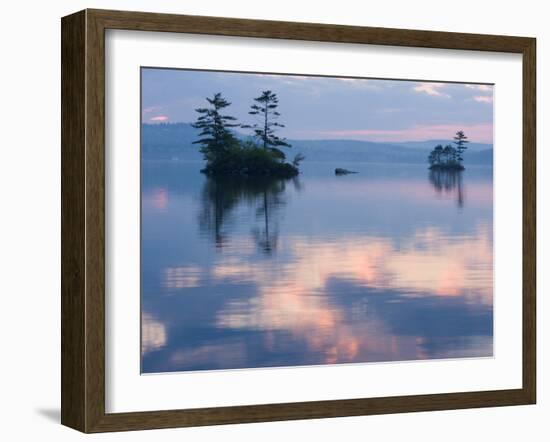 Dawn on Lake Winnepesauke, Moultonboro Neck, Moultonboro, New Hampshire, USA-Jerry & Marcy Monkman-Framed Photographic Print