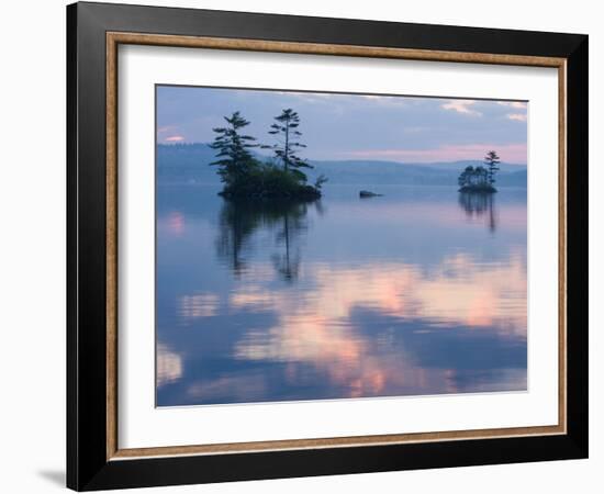 Dawn on Lake Winnepesauke, Moultonboro Neck, Moultonboro, New Hampshire, USA-Jerry & Marcy Monkman-Framed Photographic Print