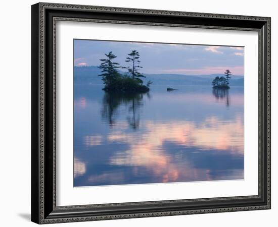 Dawn on Lake Winnepesauke, Moultonboro Neck, Moultonboro, New Hampshire, USA-Jerry & Marcy Monkman-Framed Photographic Print