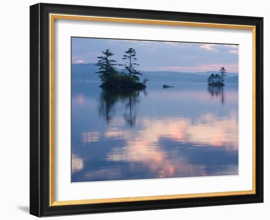 Dawn on Lake Winnepesauke, Moultonboro Neck, Moultonboro, New Hampshire, USA-Jerry & Marcy Monkman-Framed Photographic Print