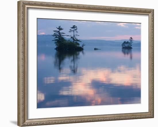 Dawn on Lake Winnepesauke, Moultonboro Neck, Moultonboro, New Hampshire, USA-Jerry & Marcy Monkman-Framed Photographic Print