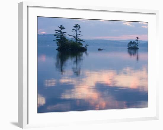 Dawn on Lake Winnepesauke, Moultonboro Neck, Moultonboro, New Hampshire, USA-Jerry & Marcy Monkman-Framed Photographic Print