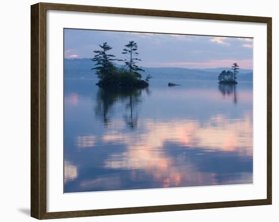 Dawn on Lake Winnepesauke, Moultonboro Neck, Moultonboro, New Hampshire, USA-Jerry & Marcy Monkman-Framed Photographic Print