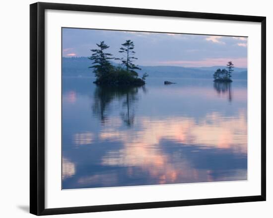 Dawn on Lake Winnepesauke, Moultonboro Neck, Moultonboro, New Hampshire, USA-Jerry & Marcy Monkman-Framed Photographic Print