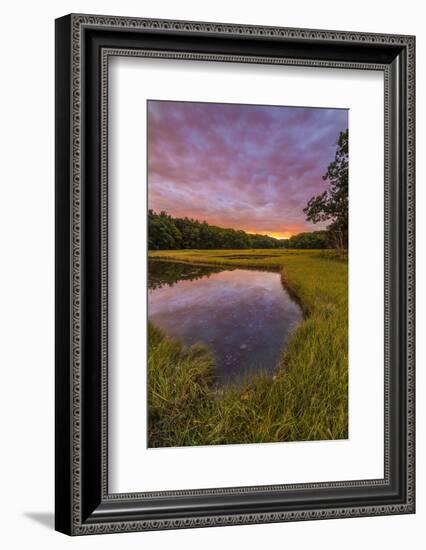 Dawn on the salt marsh along the Castle Neck River in Ipswich, Massachusetts.-Jerry & Marcy Monkman-Framed Photographic Print