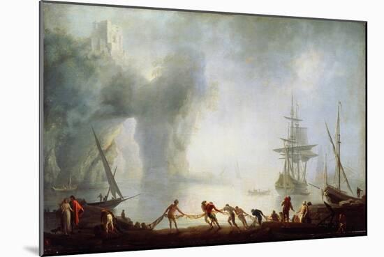 Dawn over Capri. Mist, C1745-Claude Joseph Vernet-Mounted Giclee Print