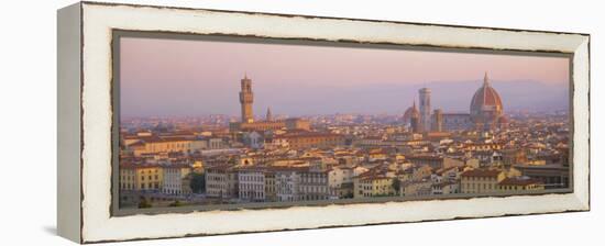 Dawn Over Florence Showing the Duomo and Uffizi, Tuscany, Italy-Lee Frost-Framed Premier Image Canvas