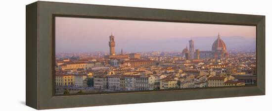 Dawn Over Florence Showing the Duomo and Uffizi, Tuscany, Italy-Lee Frost-Framed Premier Image Canvas