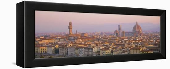 Dawn Over Florence Showing the Duomo and Uffizi, Tuscany, Italy-Lee Frost-Framed Premier Image Canvas