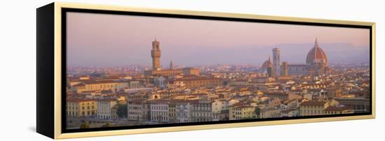 Dawn Over Florence Showing the Duomo and Uffizi, Tuscany, Italy-Lee Frost-Framed Premier Image Canvas