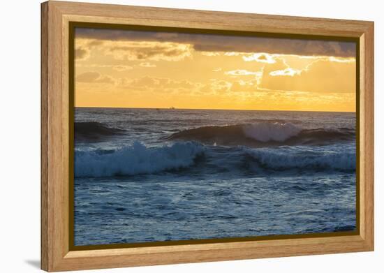 Dawn over the Atlantic Ocean at Coast Guard Beach , Eastham, Massachusetts-Jerry and Marcy Monkman-Framed Premier Image Canvas