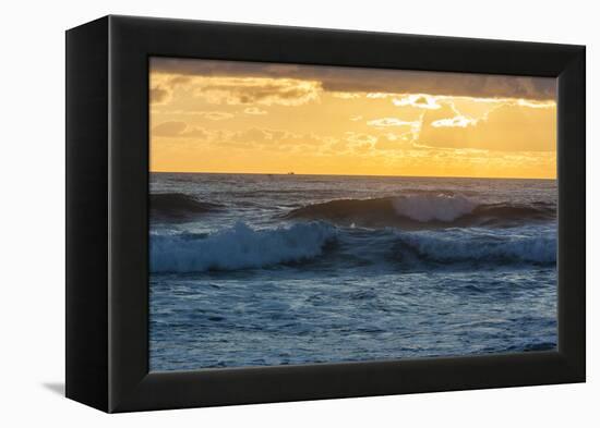 Dawn over the Atlantic Ocean at Coast Guard Beach , Eastham, Massachusetts-Jerry and Marcy Monkman-Framed Premier Image Canvas