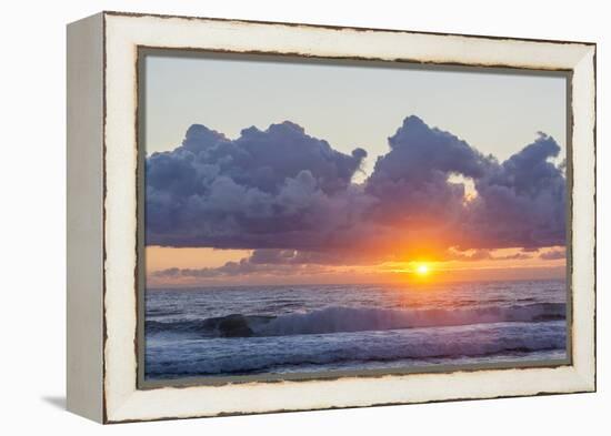 Dawn over the Atlantic Ocean at Coast Guard Beach , Eastham, Massachusetts-Jerry and Marcy Monkman-Framed Premier Image Canvas