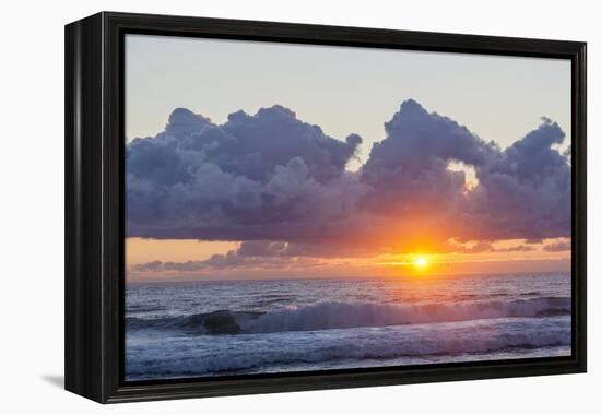 Dawn over the Atlantic Ocean at Coast Guard Beach , Eastham, Massachusetts-Jerry and Marcy Monkman-Framed Premier Image Canvas