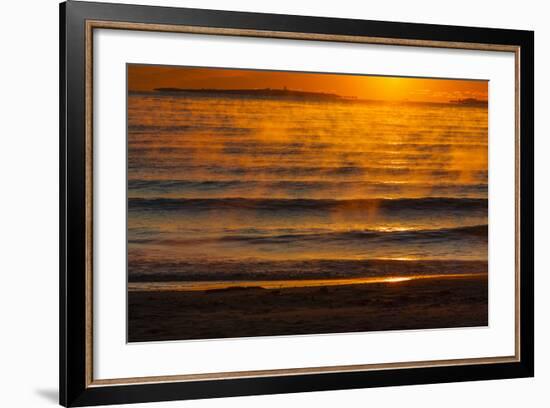 Dawn over the Atlantic Ocean at Wallis Sands SP in Rye, New Hampshire-Jerry & Marcy Monkman-Framed Photographic Print