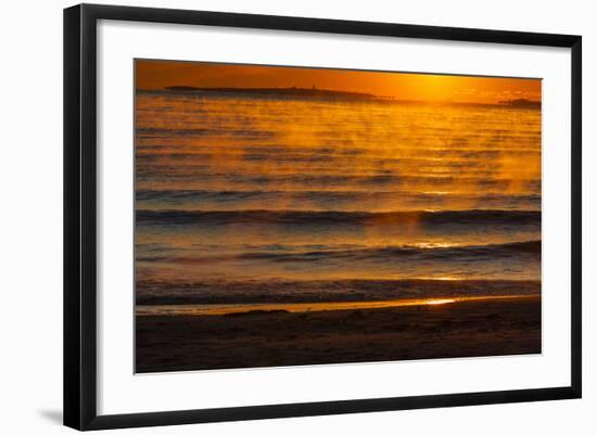 Dawn over the Atlantic Ocean at Wallis Sands SP in Rye, New Hampshire-Jerry & Marcy Monkman-Framed Photographic Print