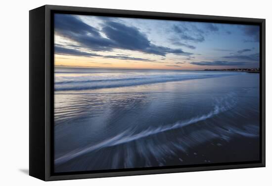 Dawn over the Atlantic Ocean at Wallis Sands SP in Rye, New Hampshire-Jerry & Marcy Monkman-Framed Premier Image Canvas