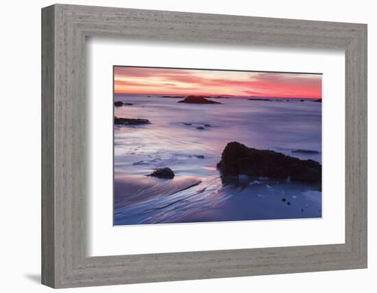 Dawn over the Atlantic Ocean in Rye, New Hampshire. Wallis Sands SP-Jerry & Marcy Monkman-Framed Photographic Print