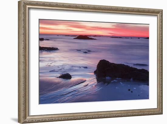 Dawn over the Atlantic Ocean in Rye, New Hampshire. Wallis Sands SP-Jerry & Marcy Monkman-Framed Photographic Print