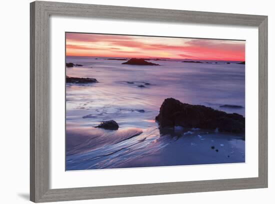 Dawn over the Atlantic Ocean in Rye, New Hampshire. Wallis Sands SP-Jerry & Marcy Monkman-Framed Photographic Print