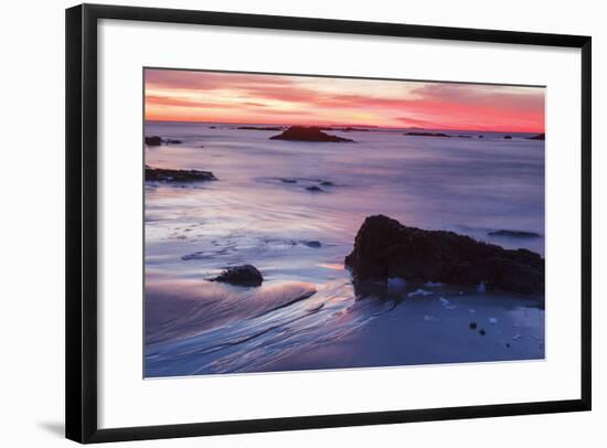 Dawn over the Atlantic Ocean in Rye, New Hampshire. Wallis Sands SP-Jerry & Marcy Monkman-Framed Photographic Print