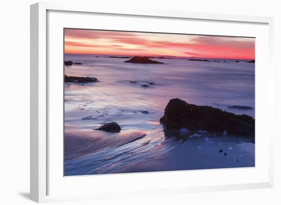 Dawn over the Atlantic Ocean in Rye, New Hampshire. Wallis Sands SP-Jerry & Marcy Monkman-Framed Photographic Print