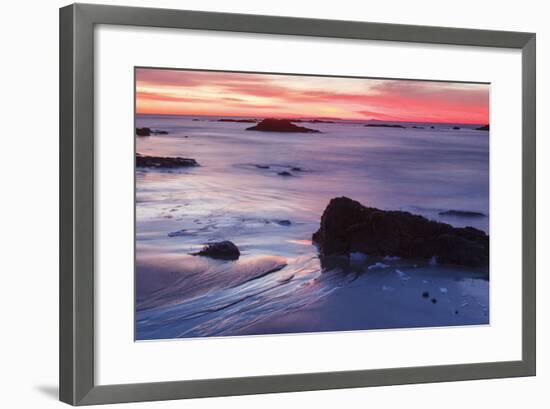 Dawn over the Atlantic Ocean in Rye, New Hampshire. Wallis Sands SP-Jerry & Marcy Monkman-Framed Photographic Print