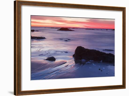 Dawn over the Atlantic Ocean in Rye, New Hampshire. Wallis Sands SP-Jerry & Marcy Monkman-Framed Photographic Print