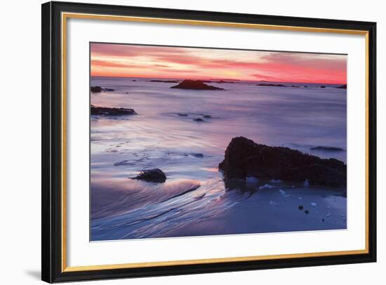 Dawn over the Atlantic Ocean in Rye, New Hampshire. Wallis Sands SP-Jerry & Marcy Monkman-Framed Photographic Print