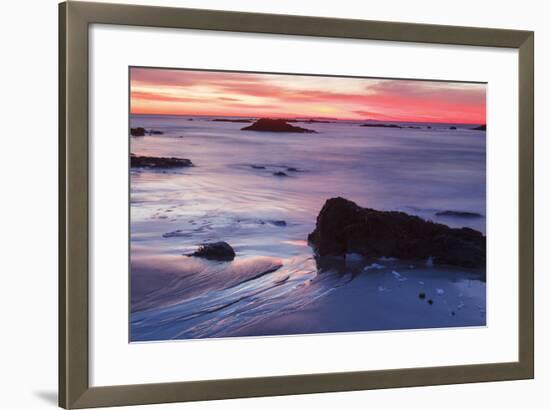 Dawn over the Atlantic Ocean in Rye, New Hampshire. Wallis Sands SP-Jerry & Marcy Monkman-Framed Photographic Print
