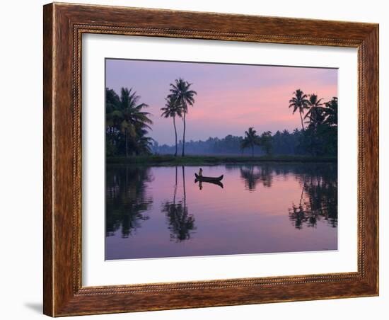 Dawn over the Backwaters, Near Alappuzha (Alleppey), Kerala, India, Asia-Stuart Black-Framed Photographic Print