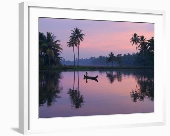 Dawn over the Backwaters, Near Alappuzha (Alleppey), Kerala, India, Asia-Stuart Black-Framed Photographic Print