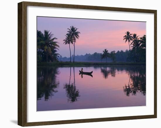 Dawn over the Backwaters, Near Alappuzha (Alleppey), Kerala, India, Asia-Stuart Black-Framed Photographic Print