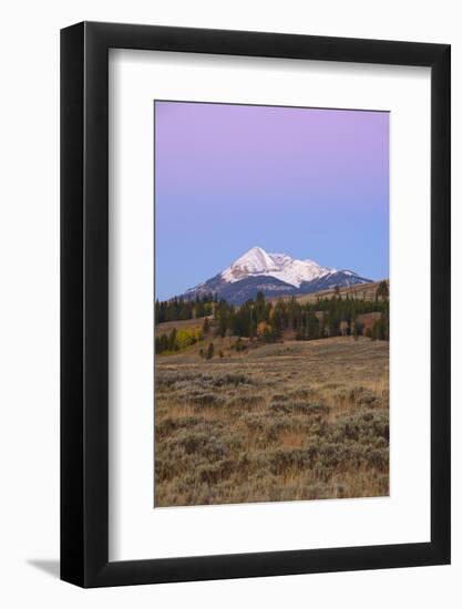 Dawn over the Gallatin Range and Swan Lake Flats, Yellowstone National Park, Wyoming, U.S.A.-Gary Cook-Framed Photographic Print