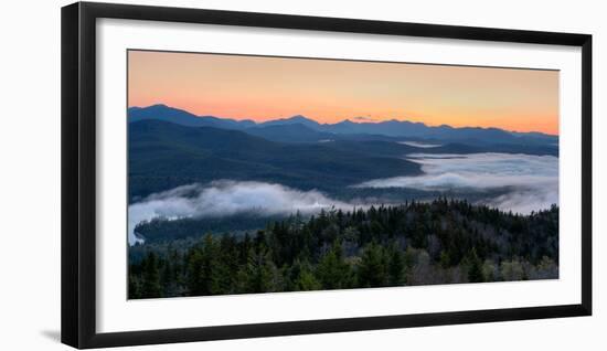 Dawn over the High Peaks from Goodnow Mountain, Adirondack Park, New York State, USA-null-Framed Photographic Print
