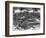 Dawn Rising on Muddy, Horrific Battlefield of Passchendaele as Soldiers Tend to the Dead During WWI-null-Framed Photographic Print