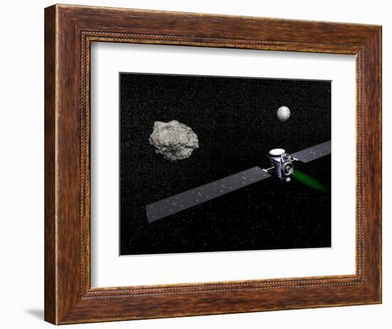 Dawn Robotic Spacecraft Orbiting Ceres and Vesta-null-Framed Premium Giclee Print