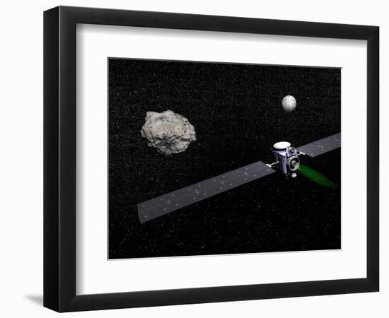 Dawn Robotic Spacecraft Orbiting Ceres and Vesta-null-Framed Premium Giclee Print