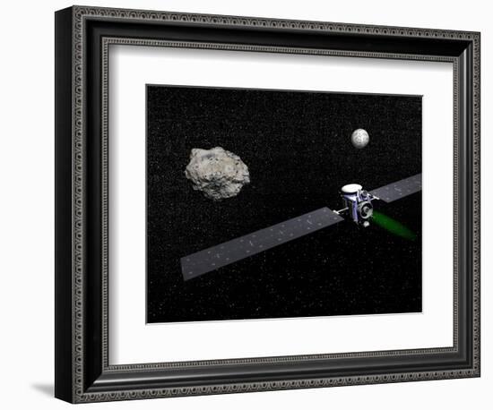 Dawn Robotic Spacecraft Orbiting Ceres and Vesta-null-Framed Premium Giclee Print
