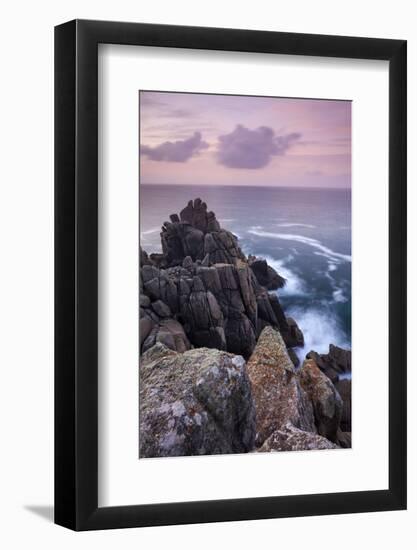 Dawn Skies Above Hella Point Near Porthgwarra, Cornwall, England. Autumn-Adam Burton-Framed Photographic Print