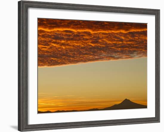 Dawn Sky over Mt. Hood, Oregon, USA-William Sutton-Framed Photographic Print