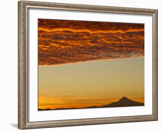 Dawn Sky over Mt. Hood, Oregon, USA-William Sutton-Framed Photographic Print