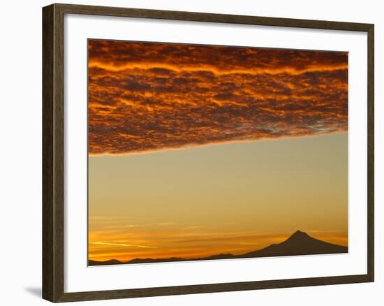 Dawn Sky over Mt. Hood, Oregon, USA-William Sutton-Framed Photographic Print