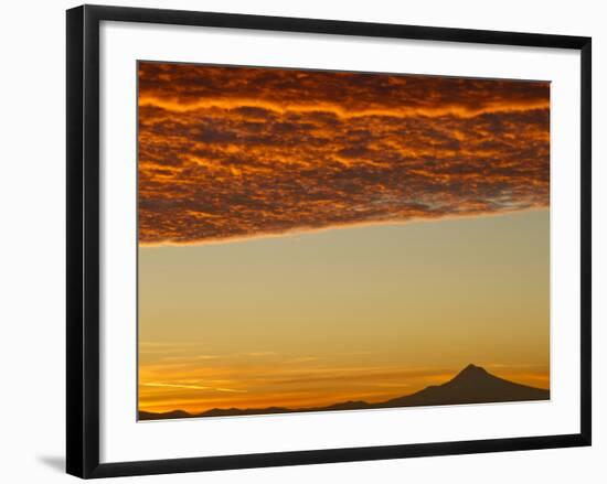 Dawn Sky over Mt. Hood, Oregon, USA-William Sutton-Framed Photographic Print